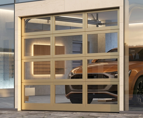 Панорамные ворота Алютех AluPro в Пятигорске